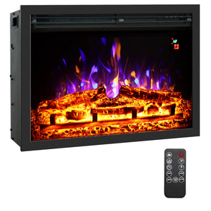 23.6" Electric Fireplace Inserts - Adjustable Brightness, Thermostat&Timer, Overheating Protection | EF23IN - Kentsky