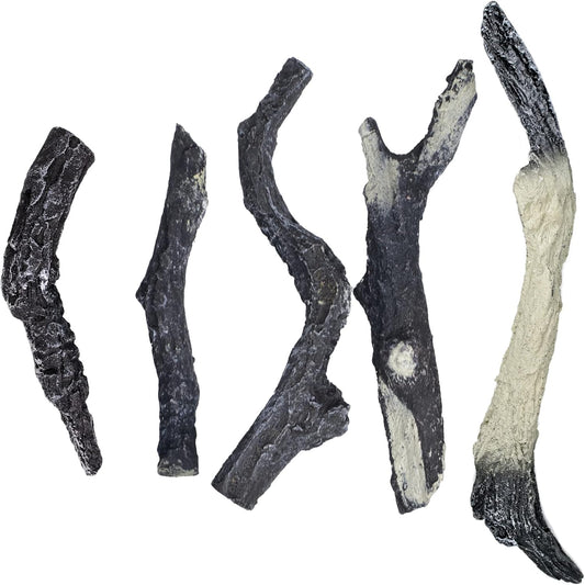 5 Pieces Artificial Logs, Resin Simulation Wood Logs for Electric Fireplace, Indoor Decoration - Kentsky