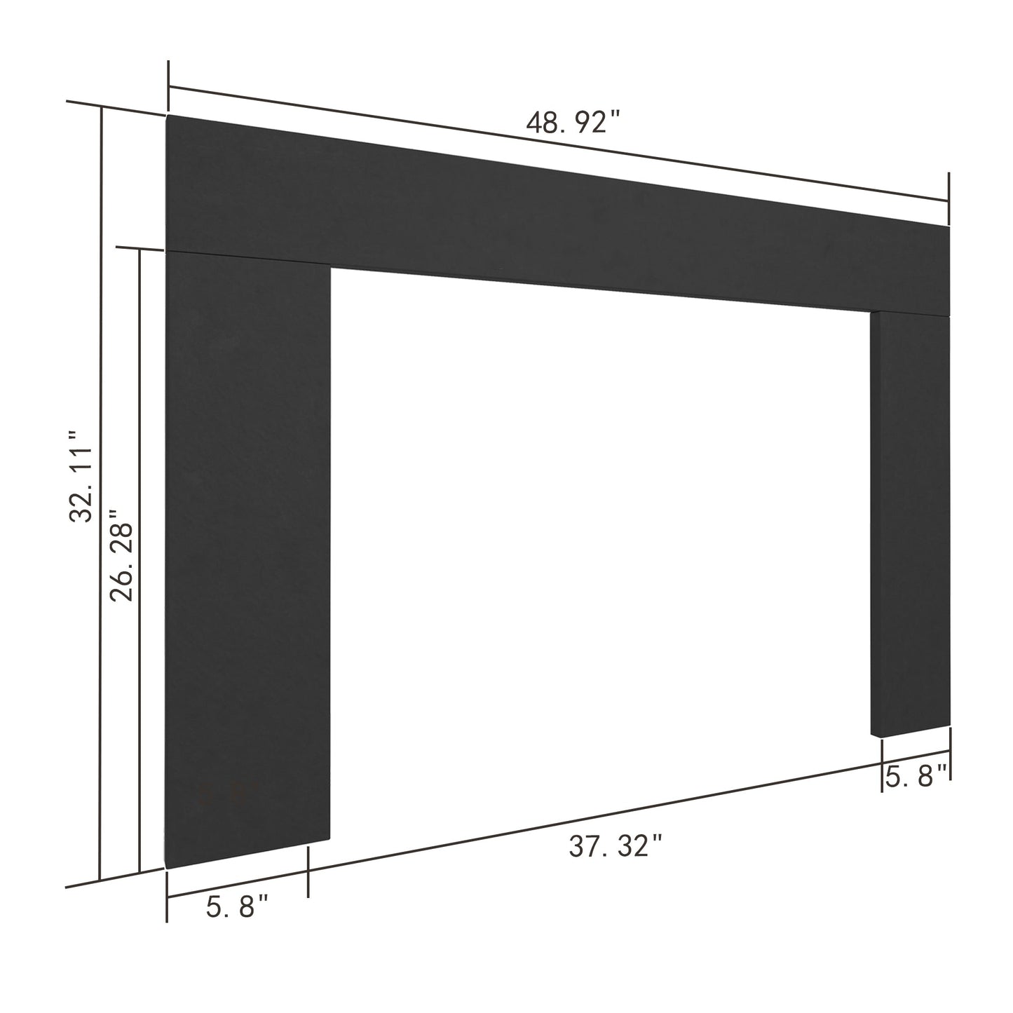 Electric Fireplace Insert with Top Light, Fire Sound, Glass Door & Mesh Screen - Kentsky