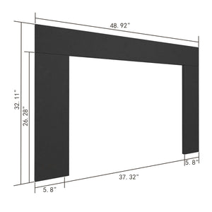 Electric Fireplace Insert with Top Light, Fire Sound, Glass Door & Mesh Screen - Kentsky
