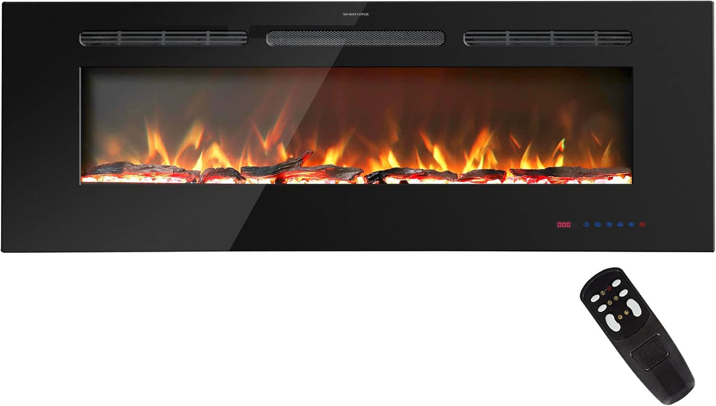 Small Fireplace Logs, Resin Simulation Wood Logs for Electric Fireplace, Indoor Decoration, 6 Piece - Kentsky