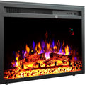 23.6 Inch Electric Fireplace Insert, Recessed Electric Fireplace Heater with Adjustable Brightness, Weekly Timer, Remote Control, Overheat Protection, 750/1500W - Kentsky