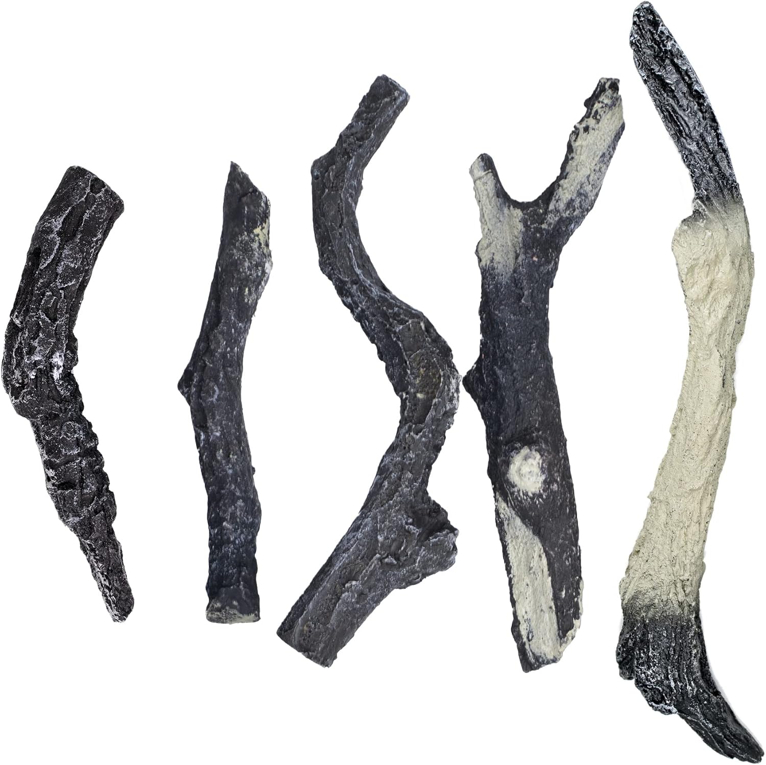 5 Pieces Artificial Logs, Resin Simulation Wood Logs for Electric Fireplace, Indoor Decoration - Kentsky