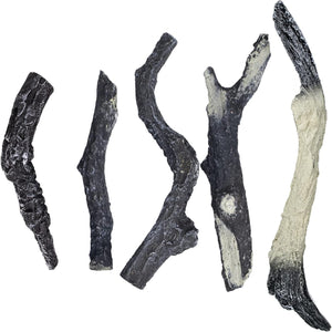 5 Pieces Artificial Logs, Resin Simulation Wood Logs for Electric Fireplace, Indoor Decoration - Kentsky