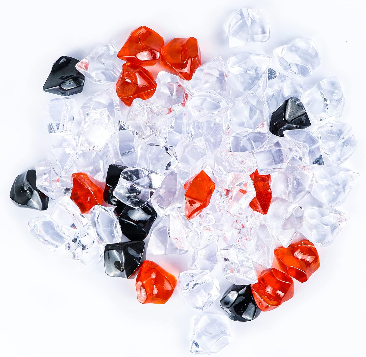 Colorful Crystal Stones, Irregular Decorating Crystals for Electric Fireplace, Home/House Decor (1 LB) - Kentsky