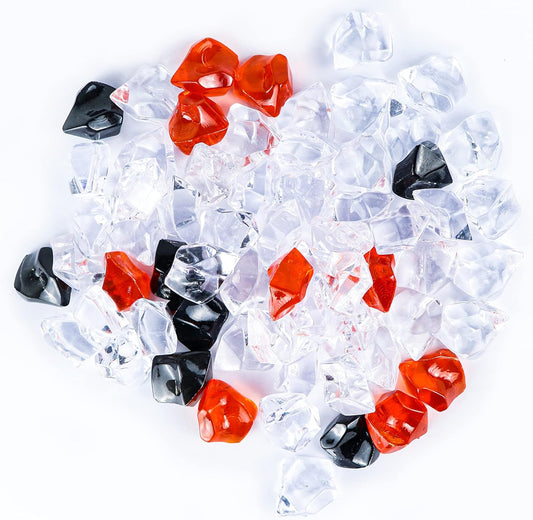 Colorful Crystal Stones, Irregular Decorating Crystals for Electric Fireplace, Home/House Decor (1 LB) - Kentsky