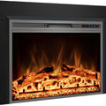 Electric Fireplace Insert with Metal Trim Kit, Overall Installed Size 40" W x 30" H, Fireplace Heater with Adjustable Flames, 1 - 9 Hour Timer, Remote & Touch Screen, 750W/1500W - Kentsky