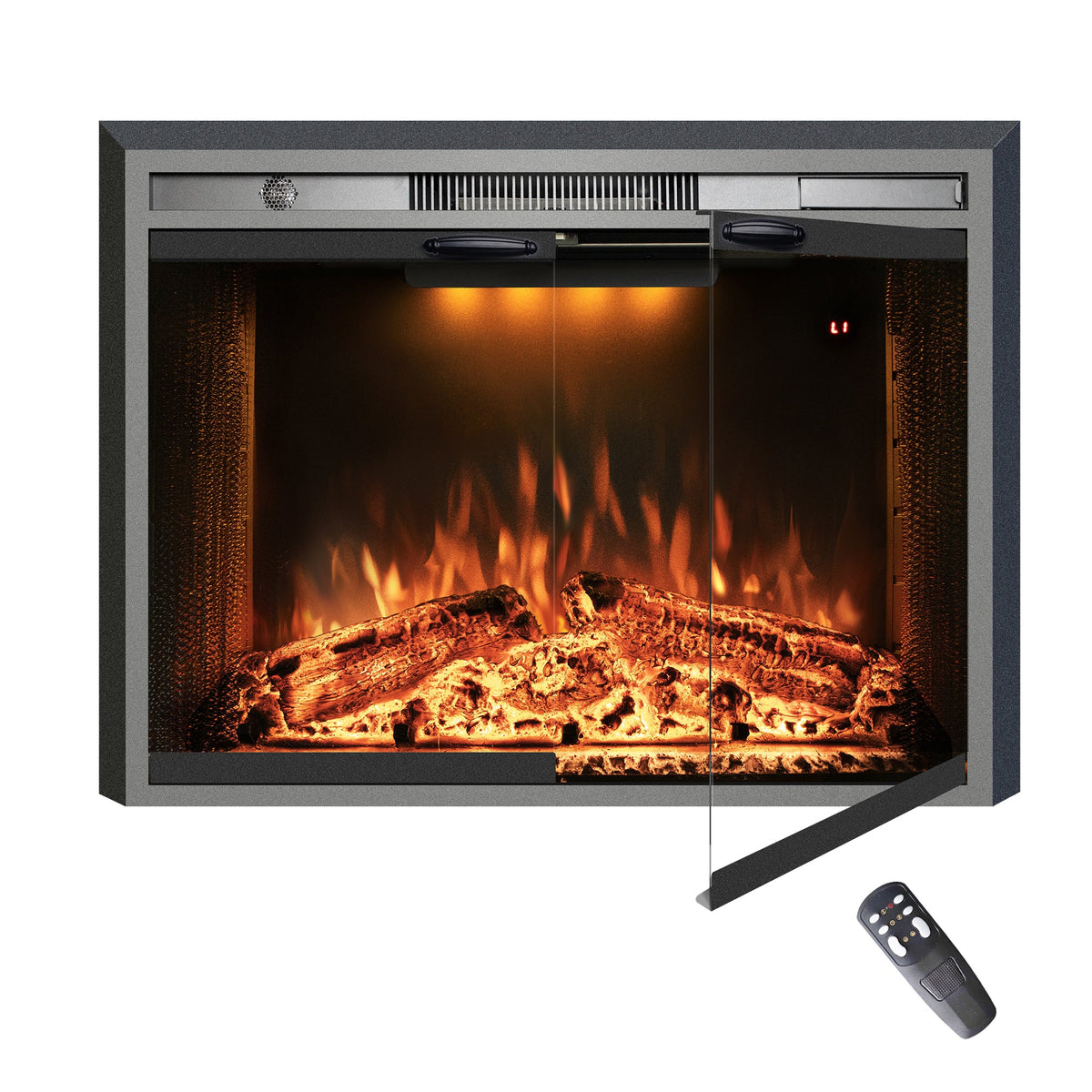 Replacement Remote Control Compatible with EFM Electric Fireplace Insert | Top Light, Fire Sound & Glass Door Control - Kentsky