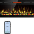 WiFi Wall - Mounted Electric Fireplace - 13 Flame Colors, App Control - Kentsky